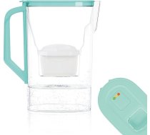 Wessper Karafe ledusskapja durvīm 2,7 l, saderīgs ar Brita Maxtra, ūdens krūze ar filtra nolietojuma indikatoru Komplektā ietilpst ūdens filtra karafe un ūdens filtrs, piparmētru krāsā