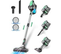 Vactidy Blitz V8 bezvadu putekļsūcējs ar noņemamu akumulatoru, 22 KPa sūkšanas jauda cietkoksnes grīdām, darbības laiks līdz 35 minūtēm, zaļš