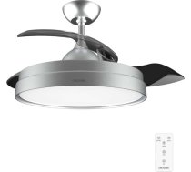 Cecotec griestu ventilators ar izvelkamām lāpstiņām un EnergySilence Aero 4280 neredzamu tērauda lampu. 40 W, diametrs 106 cm, taimeris, 3 gaismas toņi, vasaras ziemas funkcija.