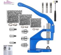 Acu caurumu mašīna ar cilpiņām Ādas kniedēšanas knaibles Šūšanas knaibles Knaibles caurumu caurumošanai Rokas prese Heavy Duty ar 3 formām 1500 cilpiņām (6/10/12mm) Brooks auduma baneru amatniecībai