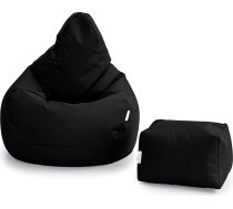 Loft 25 Gaming Bean Bag Outdoor Gaming Chair for Indoor Living Room Outdoor Water Resistant Ergonomic Design for Body Support Durable (Black, Bean Bag Set)