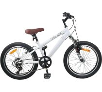 20 collu 6 pārnesumu kalnu velosipēds 5–8 gadus veciem bērniem, balts, 16,68 kg, 42009740