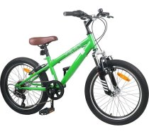 Bērnu kalnu velosipēds | 20 collas | 6 pārnesumu pārnesumkārba | Tērauda rāmis | Amortizācija | Zaļš Modelis 42009742