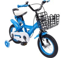 12 collu bērnu velosipēds, bērnu velosipēds meitenēm un zēniem vecumā no 2 līdz 5 gadiem, velosipēds ar atbalsta riteņiem, mācību velosipēds, augstuma regulējams, ar grozu un ūdens pudeli, bērnu mācību velosipēds