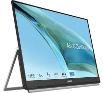 ASUS ZenScreen MB249C - 24 collu portatīvais USB monitors - Full HD 1920 x 1080, C tipa USB 60 W, HDMI, automātiskā rotācija, statīvs, FreeSync - IPS panelis, 16:9, pretatstarošanas skaļrunis, melns