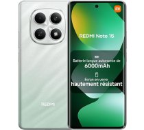 XIAOMI Redmi Note 15 NFC viedtālrunis, 6 + 128 GB, zaļš, 108 MP kamera, IP64, 120 Hz, Mediatek Helio G100 Ultra, Android 15, 33 W ātrā uzlāde, 6000 mAh akumulators, bez lādētāja