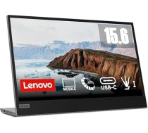 Lenovo L15 | 15,6 collu Full HD monitors | 1920 x 1080 | 60 Hz | 250 nitu | 6 ms reakcijas laiks | IPS panelis | USB-C 3.2 | USB 2.0 | Anti-Glare | 0,86 kg | Melns | Komplektā ietilpst USB-C kabelis