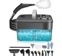 Rokas tvaika tīrītājs visam - 2500 W, 6 līmeņi, regulējams, 1,6 L ūdens tvertne, 120 °C tvaiks, 15 s s sildīšanas laiks, pārnēsājams ar 10 piederumiem, tvaika tīrīšana grīdām, polsterējumam, logiem, automašīnām