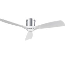 OFANTOP 132 cm zema profila moderns balts griestu ventilators ar gaismu un tālvadības pulti, kluss līdzstrāvas motors, saderīgs ar Alexa/Google Home