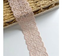 20 jardu mežģīņu lenta amatniecībai, plaša 6 cm mežģīņu robežu dekoratīvā lenta mežģīņu auduma stieptas ziedu raksta lentes šūšanai, ziedi, dāvanu iesaiņošana, kāzu kleita, aplikācijas, rotājumi, gaiši rozā krāsā