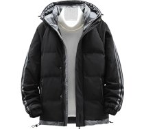 SRZYMJ Vīriešu garā ziemas jaka ar biezu flīsa oderi, ziemas parka, kokvilnas pārejas sezonas jaka, brīvā laika jaka, sportiska āra jaka, funkcionāla jaka, softshell jaka, džempera jaka, pildīta jaka, flīsa jaka
