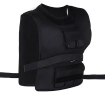 Homcom 30 kg/20 kg/15 kg treniņu veste, regulējama svara veste, spēka treniņiem, fitnesam, Oxford, dzelzs melna, 36 x 52 cm