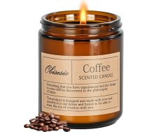 Sveces, aromātiskās sveces, sveces ar kafijas aromātu, istabas aromāta sveces, aromterapijas sveces, 200 g sojas vaska sveču dāvanu komplekts, piemērots viesistabai un guļamistabai, 200 g sojas vaska, 45 stundu degšanas laiks