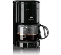 Braun KF 47 BK kafijas automāts ar stikla krūzi klasiskai filtrētai kafijai, aromātiskai kafijai, pateicoties OptiBrew sistēmai, pilienu apturēšanas sistēmai, automātiska izslēgšanās, melns