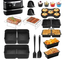 Karstā gaisa fritēžu piederumi Ninja 10,4 L AF500EU, Gaisa fritēzes silikona veidne Ninja Foodi Flexdrawer 10,4 L, atkārtoti lietojams karstā gaisa fritēzes silikona ieliktnis Ninja gaisa fritēzei AF500DE