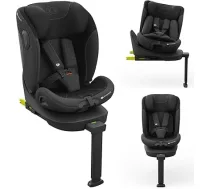 Kinderkraft I-360 2 PRO, 4-in-1 automašīnas sēdeklis, 40–150 cm, viegla ISOFIX uzstādīšana, 5 sēdekļa pozīcijas, no 0 līdz 36 kg, Easy Spin 360° funkcija ērtai ievietošanai un izņemšanai, melns