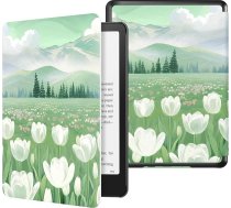 MoKo Futrālis 7 collu Kindle Paperwhite (12th Gen 2025/2026) & Kindle Colorsoft Signature Edition 2025/2026, viegls PU aizsargvāciņš ar automātisku miega režīmu un modināšanu, piemērots Kindle Paperwhite 2024, Lush