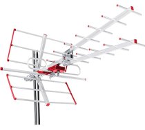Maclean MCTV-855A Āra antena TV antena Jumta antena DVB-T/T2 H.265 HEVC Full HD Max 100dBµV UHF/VHF LTE filtrs (aktīva)