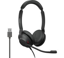 Jabra Evolve2 30 austiņas - stereo austiņas ar trokšņu slāpēšanu - sertificētas Microsoft Teams - ar 2 mikrofonu zvanu tehnoloģiju - USB-A kabelis - melnas krāsas