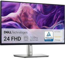 Dell P2425H 24 collu Full HD (1920 x 1080) monitors, 100 Hz, IPS, 5 ms, 99% sRGB, USB-C, DisplayPort, HDMI, VGA, 4X USB, melns