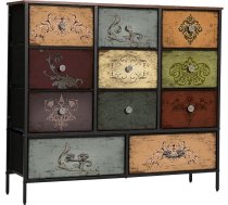 Kumode guļamistabai ar 11 dziļām auduma atvilktnēm, augsta kumode, plaša TV skapīša, Vintage Cube plaukts skapim un bērnistabai