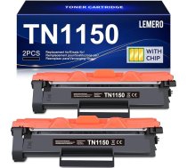 Lemero TN1150 Tonera kasetne, kas saderīga ar Brother HL-L1240W DCP-L1640W DCP-L1660W Toneris priekš TN-1150 Black 1000 Pages (2 Packs)