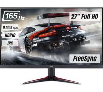 Acer Nitro VG270S 27 collu (69 cm ekrāns) Full HD, 165 Hz OC, 144 Hz, 2 ms (G2G), 2xHDMI 2.0, DP 1.2a, HDMI/DP FreeSync Premium, melns