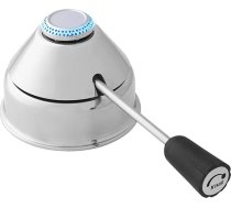 Kisag drošais gāzes deglis Rechaud Fondue Design Diametrs 8,4 cm, 1,0 kW, 90 min degšanas laiks, regulējams, bez smaržas, Rechaud deglis saderīgs ar Kigas gāzi, aizvieto degvielas pastu, Šveices dizains