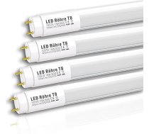 IHYCTV LED lampa 120 cm, 18 W, 2930 lūmenu, G13, piemērota T8/T10/T12, saderīga ar EVG un KVG/VVG balastiem, 3000K, silti balta, matēta, 4 gab. iepakojumā