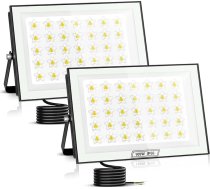 papasbox 2 100 W LED āra prožektori, 6500 K, vēsā baltā krāsā, 10000 lm, āra prožektors, IP66 ūdensizturīgs prožektors dārzam, garāžai, pagalmam