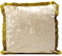 Kare Design Spilvens Cannes Powder, balts, 45 x 45 cm, dekoratīvs spilvens, dīvāna spilvens ar rāvējslēdzēju, samta pārvalks