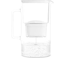 Wessper stikla ūdens filtra krūze, 3 l, saderīga ar Brita Maxtra, ietilpst 1 ūdens filtra kārtridžs, samazina kaļķakmens un hlora veidošanos, balta krāsā