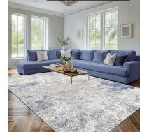 Paklājs Dzīvojamā istaba Mūsdienīgi mazgājami paklāji 200 x 300 cm - Mūsdienu abstraktais īsa pīrāga liels paklājs - Mīksts neslīdošs Guļamistaba Ēdamistaba Birojs Pelēki zils