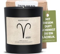 Dzimšanas dienas dāvana Auns Zodiaka zīmes Aromatizēta svece stiklā ar uzrakstu - roku darbs - ilgtspējīga personīgā dāvana, mīloša dāvana Dzimšanas dienas ideja - svece ar Zodiaka zīmēm