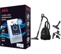 AEG VX82-1-ÖKO putekļu sūcējs / 75% pārstrādāts materiāls / automātiska sūkšanas jaudas regulēšana / īpaši kluss pat uz paklāja un GR201S S-bag putekļu sūcēja maiss Classic Long Performance (balts)