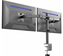 VIVO Dual-Monitor-Schreibtischhalterung, Hochleistungs-Vollverstellbarer Ständer, Passend für 2 LCD-LED-Bildschirme bis zu 32 Zoll und je 10 kg, Schwarz, STAND-V032