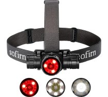 Sofirn HS21 uzlādējama LED galvas lampa, galvas lukturis ar 2200 lūmeniem, piedzīvojumu lampa ar sarkanu, dzeltenu un baltu gaismu, piemērota pārgājieniem, alpīnisma aktivitātēm, darbam un avārijas apgaismojumam