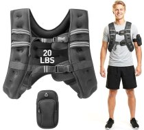 Regulējama krūšu apkārtmēra svara veste spēka treniņiem, 10 kg svara veste vīriešiem un sievietēm, svara veste ar atstarojošām strīpām, praktiska kabata, pildīta ar dzelzs smiltīm