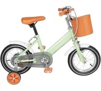 12 collu bērnu velosipēds, bērnu velosipēds no 3 gadu vecuma, bērnu velosipēds ar 40 kg celtspēju, regulējams sēdeklis un stūre, 12 collu velosipēds ar palīgritentiņiem un zvaniņu, 12 collu velosipēds zēniem un meitenēm