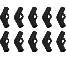 Būtiski piederumi telts remontam – telts remonta komplektam, 10 gab. plastmasas savienotāji telts stieņiem (130° liekums), 19x12,5 mm