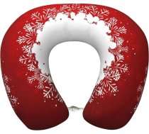 Ziemas Ziemassvētku sniegpārslu ceļojuma spilvens no atmiņas putām – kakla atbalsta spilvens, piemērots lidojumiem, atpūtai, automašīnā, vilcienā un mājās
