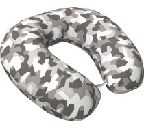 Kamuflāžas pelēks un balts ceļojuma spilvens no atmiņas putām, Travel Essentials lidmašīnas spilvens, kakla spilvens ceļojumiem/miegam, ceļojuma piederumi sievietēm un vīriešiem