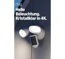 Ring Floodlight Cam Pro (jaunākā modeļa) | Āra drošības kamera | Tīklenes 4K, 10x uzlabota tālummaiņa, 2000 lūmenu prožektori un sirēna | 30 dienu bezmaksas izmēģinājuma versija ar Ring abonēšanas plānu