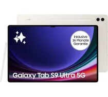Samsung Galaxy Tab S9 Ultra AI Android planšetdators 5G 256GB/12GB RAM MicroSD kartes slots + S Pen Simlock bezmaksas bez līguma smilškrāsas krāsā + 36 mēnešu garantija [Amazon Exclusive]