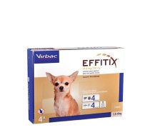 Virbac - EFFITIX suņiem (1.5-4 kg) 26.8/240 mg N4 pilieni skaustā pret ektoparazītiem*