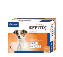 Virbac Effitix 67mg/600mg blusu?un?ērču invāzijas ārstēšanai un profilaksei suņiem 4-10kg N4