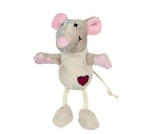 TRX 11 Mouse, plush, 11 cm, beige, Rotaļlieta no auduma kaķiem. "Pele"