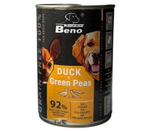 Super Beno - konservi suņiem gabaliņi ar pīles gaļu un zaļajiem zirnīšiem mērcē 415 g