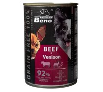 Super Beno - konservi suņiem gabaliņi ar liellopa un medījuma gaļu mērcē 415 g