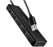 AXAGON HUE-C1A 4x USB3.2 Gen 1 Travel hub, USB-C power IN, w. 20cm Type-A cable|HUE-C1A